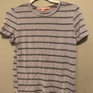 Grey/White Striped Top